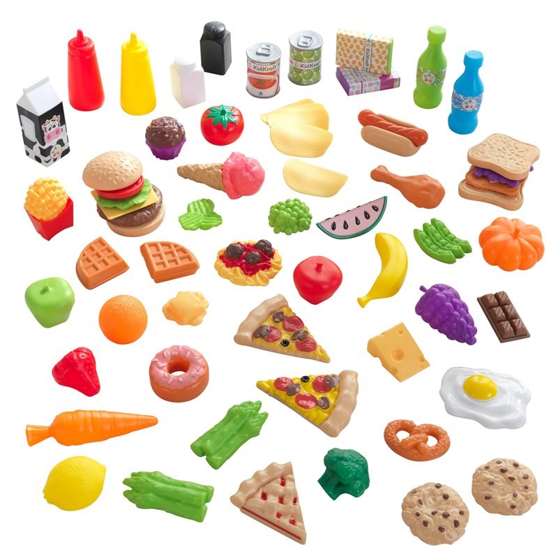 Kidkraft 65 Piece Multicolored Plastic Play Food Set Homesquare