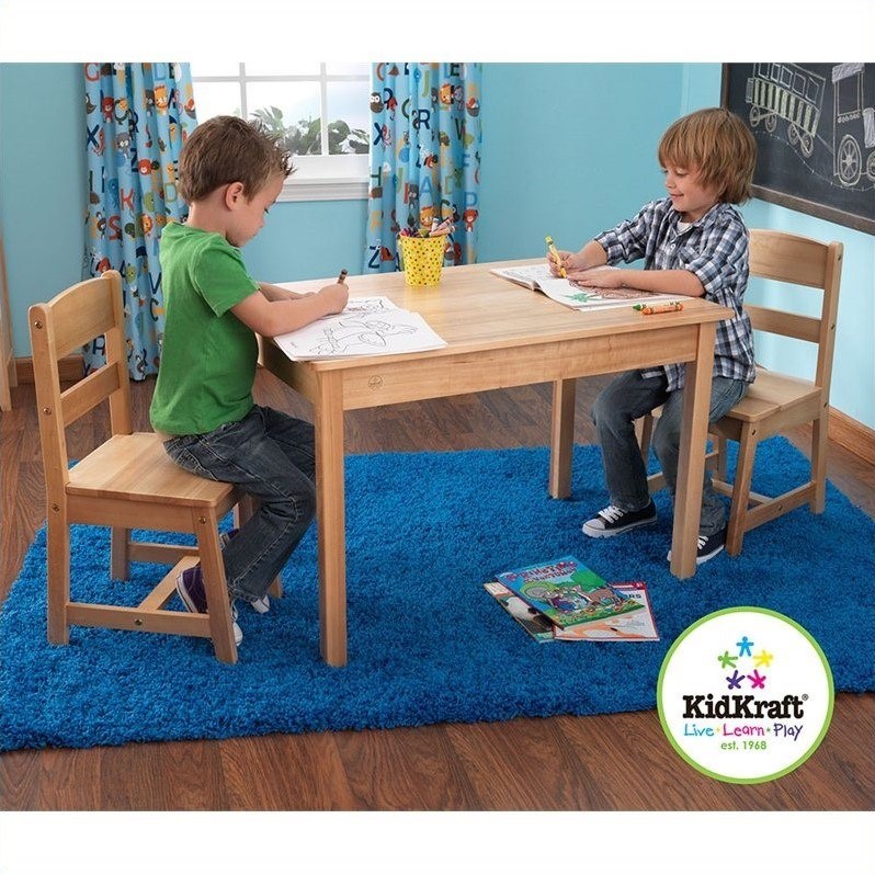 KidKraft Rectangle Table and Chair Set in natural