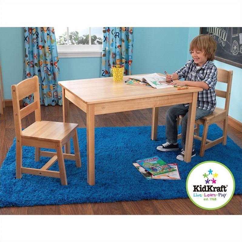 KidKraft Rectangle Table and Chair Set in natural