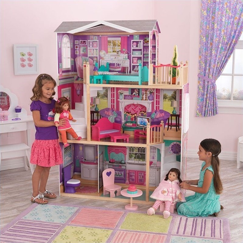 KidKraft Elegant 18 inch Doll Manor with Furniture
