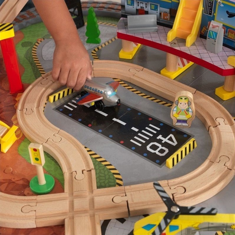 kidkraft transportation station train set 