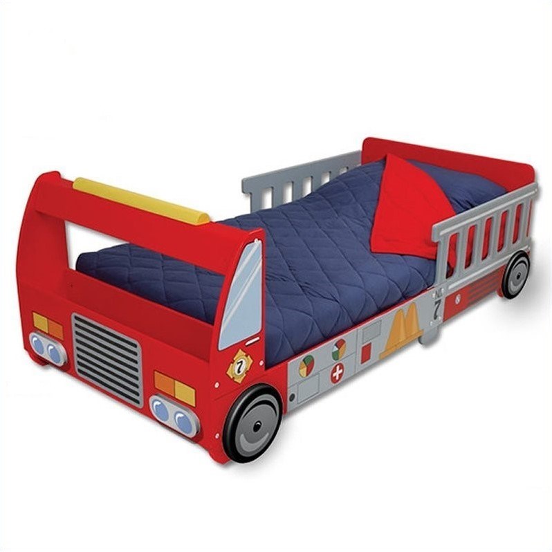 KidKraft Fire Truck Toddler Bed | Homesquare