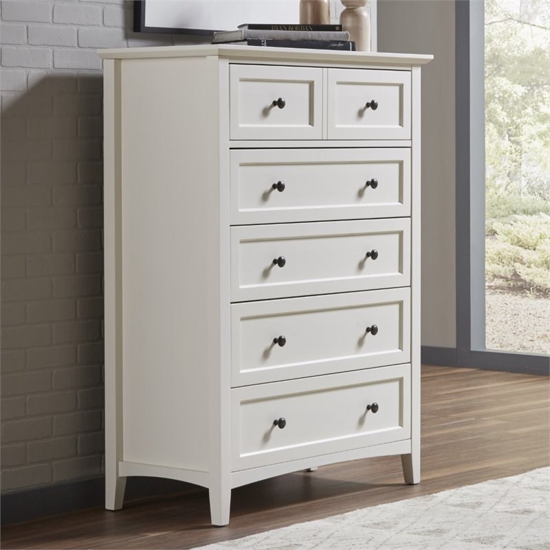 Modus Paragon 5 Drawer Chest in White Homesquare
