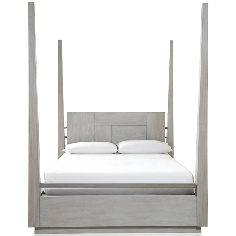 Modus Destination Full Poster Bed in Cotton Gray