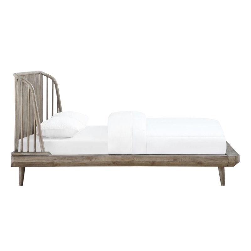Modus Spindle California King Wood Spindle Platform Bed in Antique