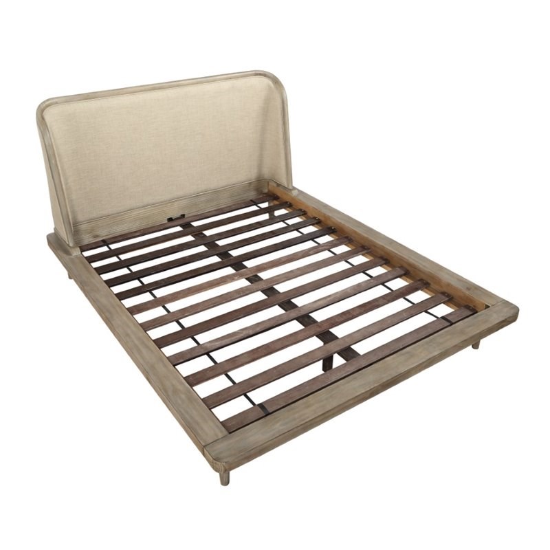 Modus Spindle California King Solid Wood Wingback Platform Bed In Antique Mocha Homesquare Modus Spindle California King Solid, California King Wingback Platform Bed
