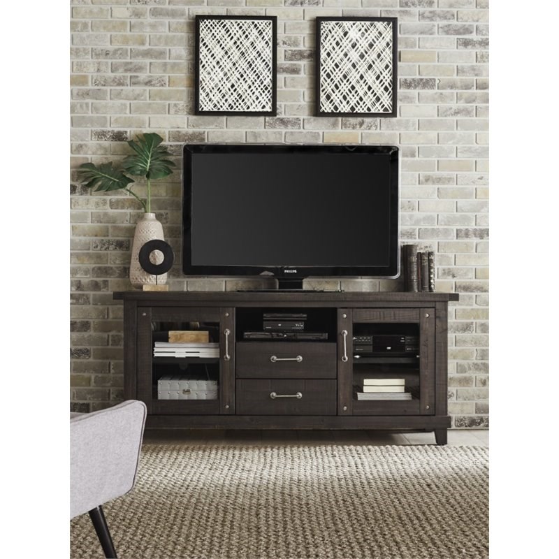 Modus Yosemite 2 Drawer Solid Wood TV Stand in Cafe