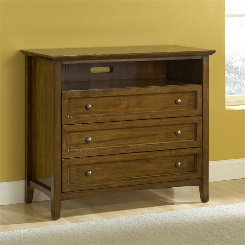 Modus Furniture Paragon Two Drawer Media Chest in Truffle