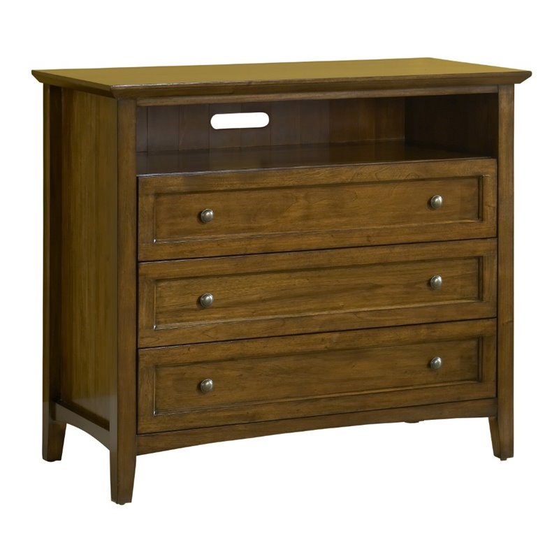 Modus Furniture Paragon Two Drawer Media Chest in Truffle