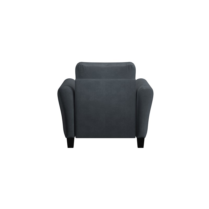 LifeStyle Solutions Mavrick Accent Chair in Dark Gray Microfiber