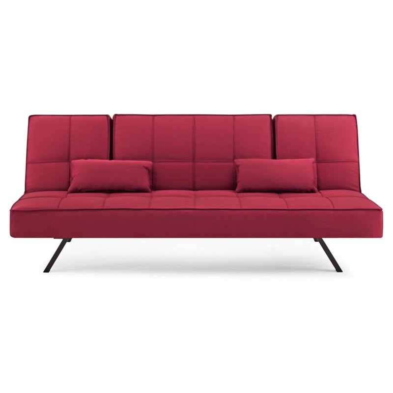 serta carmel outdoor convertible sofa in crimson red