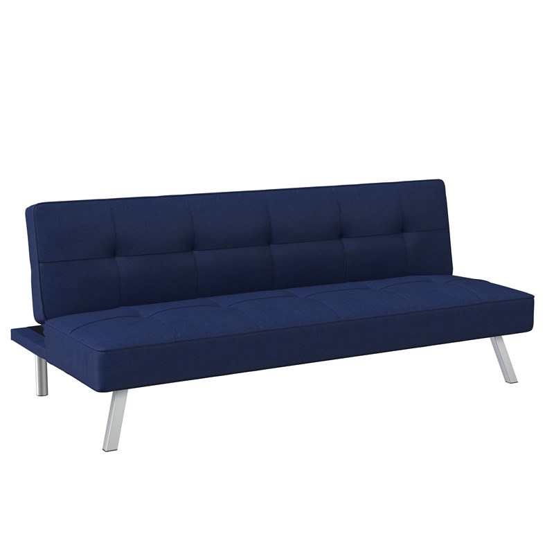 Serta Carson Tufted Sleeper Sofa In, Blue Futon Sofa Bed