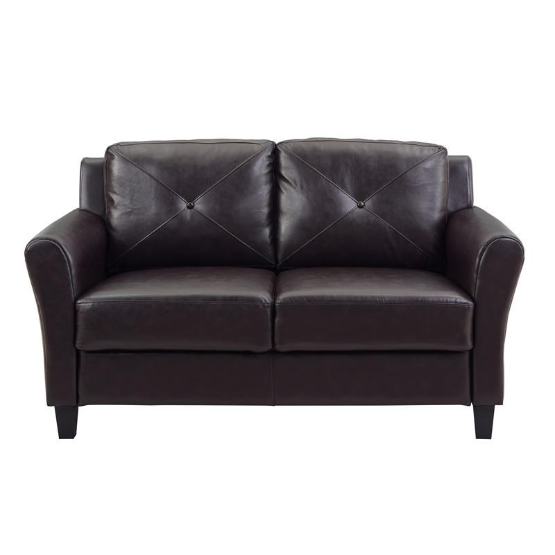 Java Brown Faux Leather Lshrfs2cp3003r, Inexpensive Brown Leather Sofa