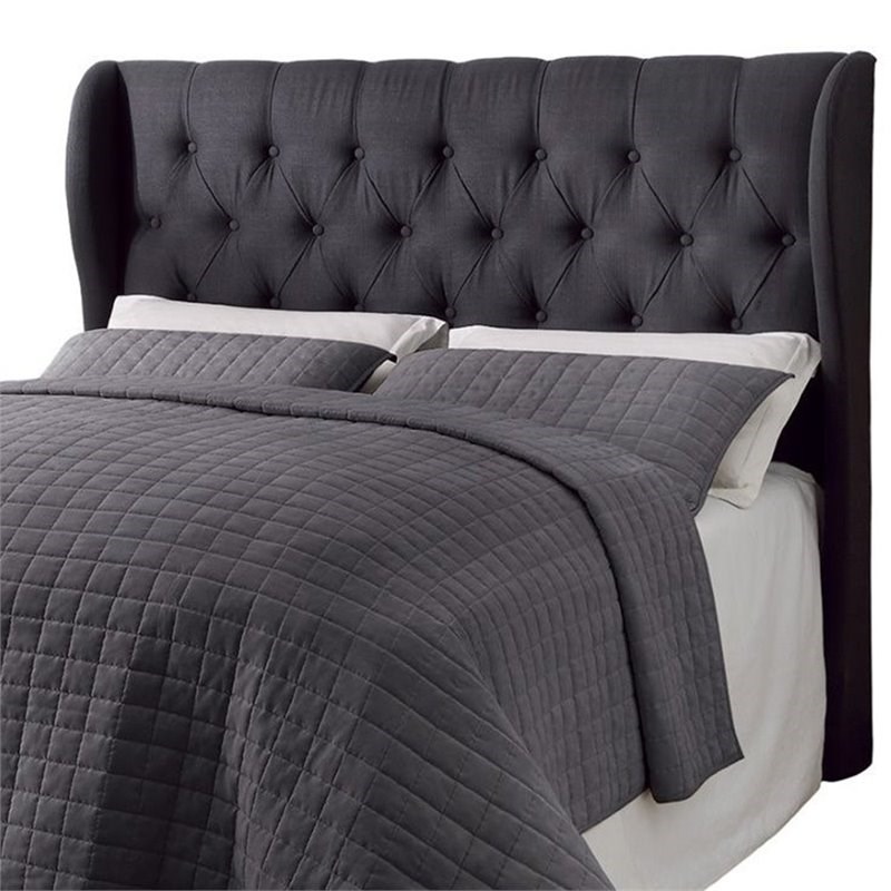 Coaster Murrieta Tufted Full Queen Headboard in Charcoal Homesquare