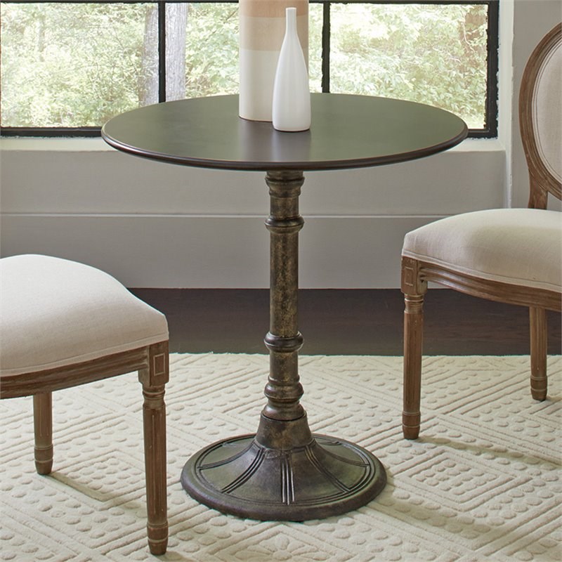 oswego round bistro table bronze