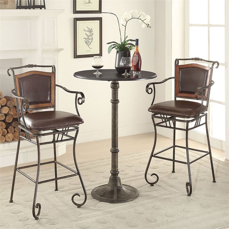 oswego round bistro table bronze