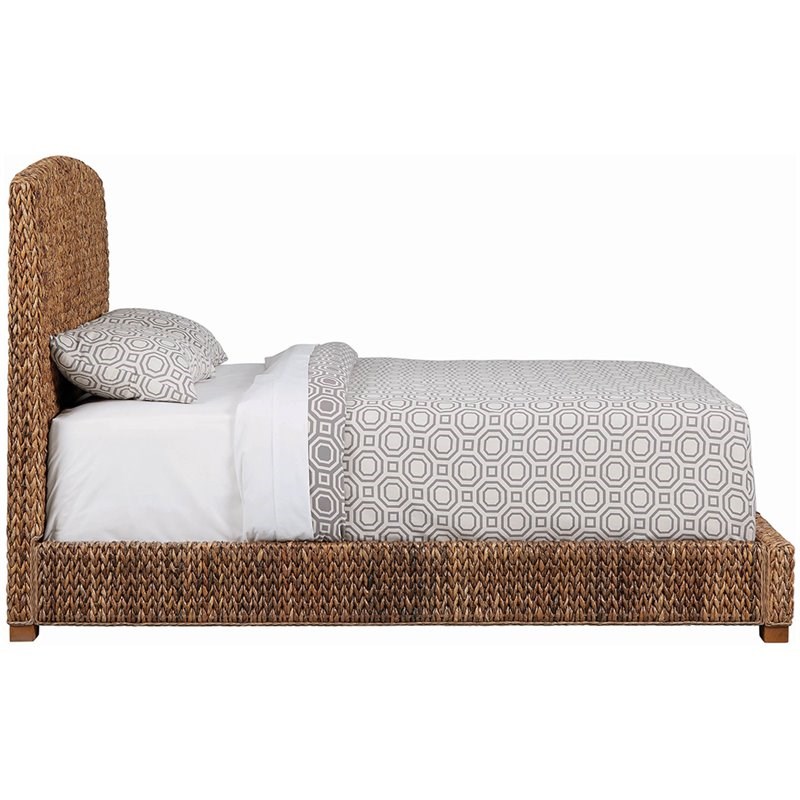 Coaster Laughton Banana Leaf King Panel Bed in Amber and Honey Homesquare