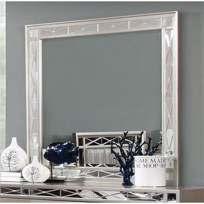 Coaster Leighton Beveled Mirror in Silver