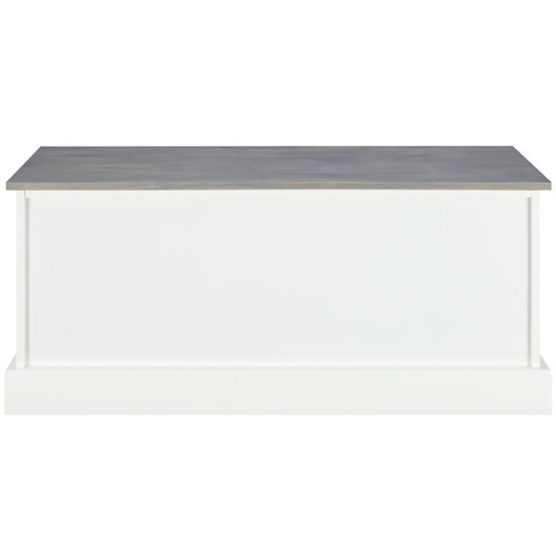 Coaster 6 Drawer Storage Bench in White and Gray