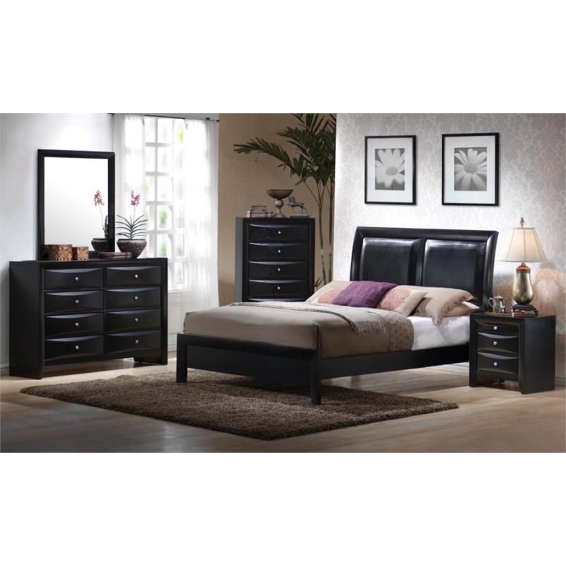 Coaster Briana 4 Piece King Panel Bedroom Set In Black | Homesquare