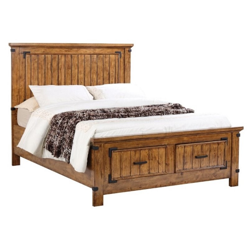 Coaster Bedroom Set with Full Bed and Set of 2 Nightstands in wood