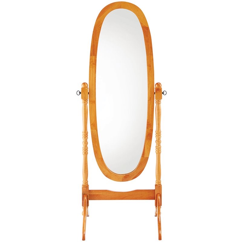 Coaster Oval Cheval Mirror in Honey