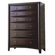 Coaster Phoenix 6 Drawer Chest in Cappuccino and Brushed Nickel