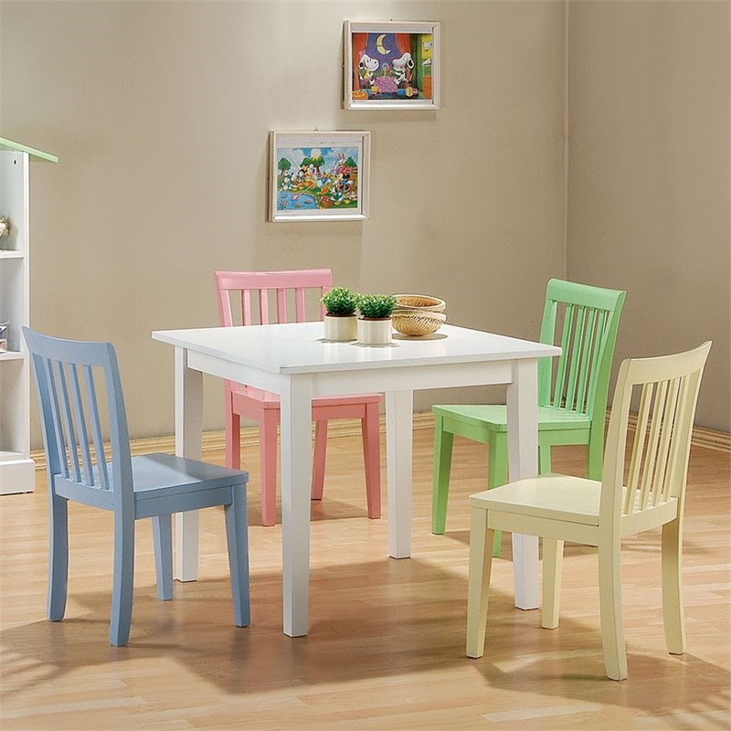 Coaster Rory 5 Piece Square Kids Table and Chair Set