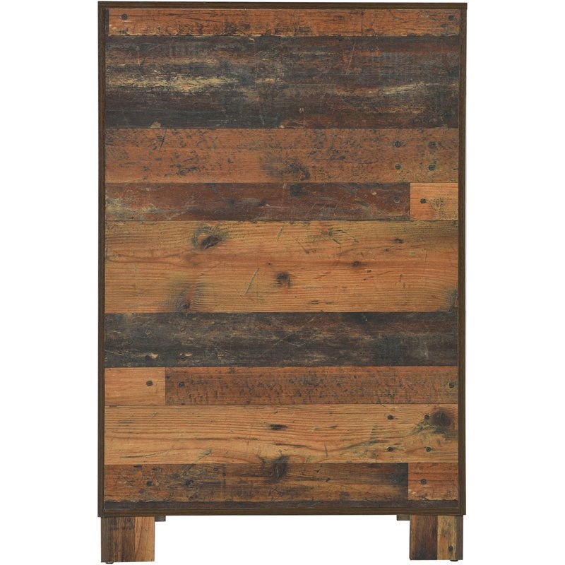 Coaster Sidney 5 Drawer Chest in Rustic Pine