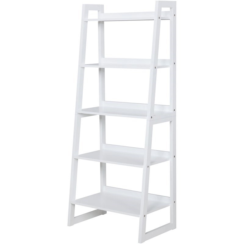 Coaster 5 Shelf Ladder Bookcase In, Black 5 Shelf Ladder Bookcase