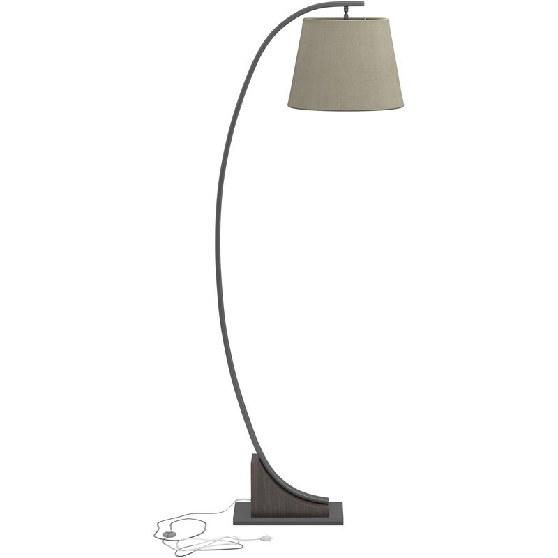 Coaster Empire Shade Floor Lamp in Oatmeal Brown and Orb