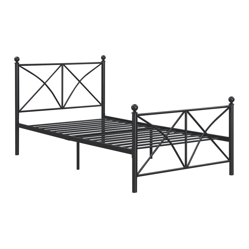 Hart Metal Platform Bed in Black