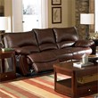Coaster Clifford Leather Reclining Sofa in Chocolate