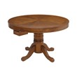 Coaster Mitchell Round Pedestal Dining Table in Amber