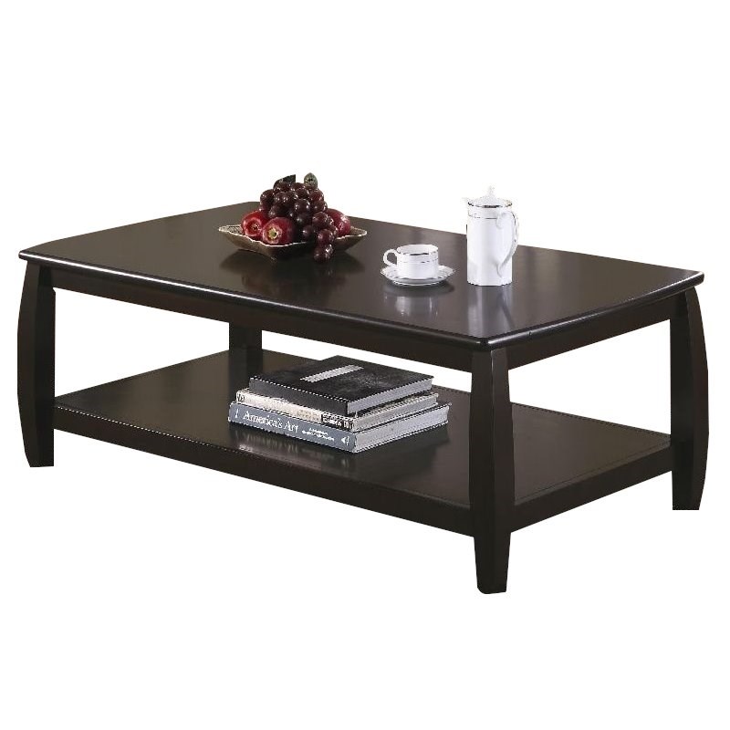 Coaster Marina Contemporary Square End Table with Bottom Shelf in