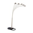 Coaster Contemporary Overhead Floor Lamp in Chrome and Black