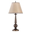 Coaster Table Lamp with Cone Shade in Bronze and Beige
