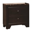 Coaster Conner 2 Drawer Faux Marble Top Nightstand in Cappuccino