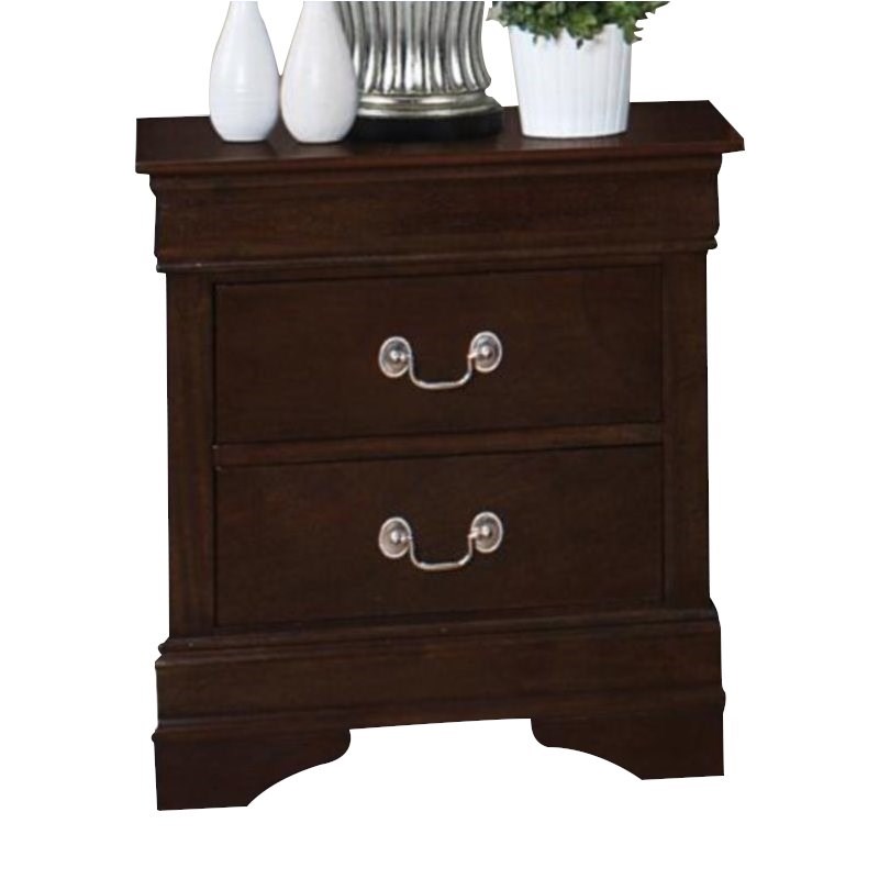 Coaster Louis Philippe 2 Drawer Nightstand in Cappuccino