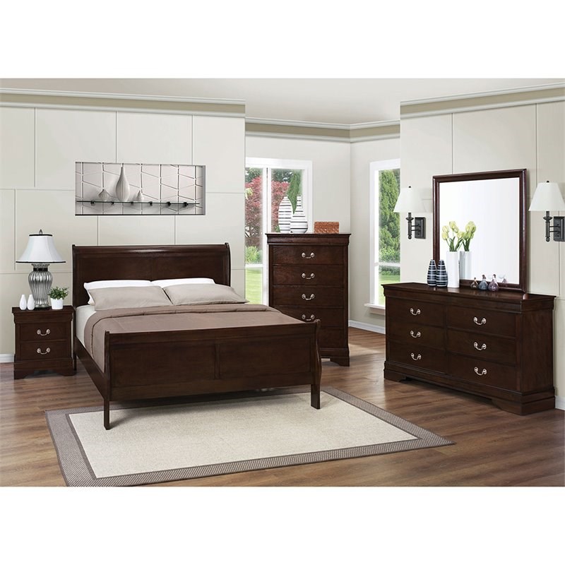 Coaster Louis Philippe 6 Drawer Double Dresser in Cappuccino