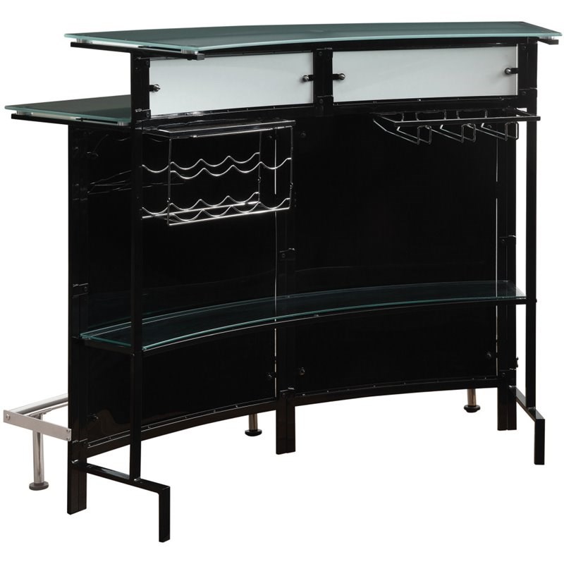 Coaster Arched Home Bar Unit in Black