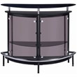 Coaster Glass Home Bar in Black and Chrome
