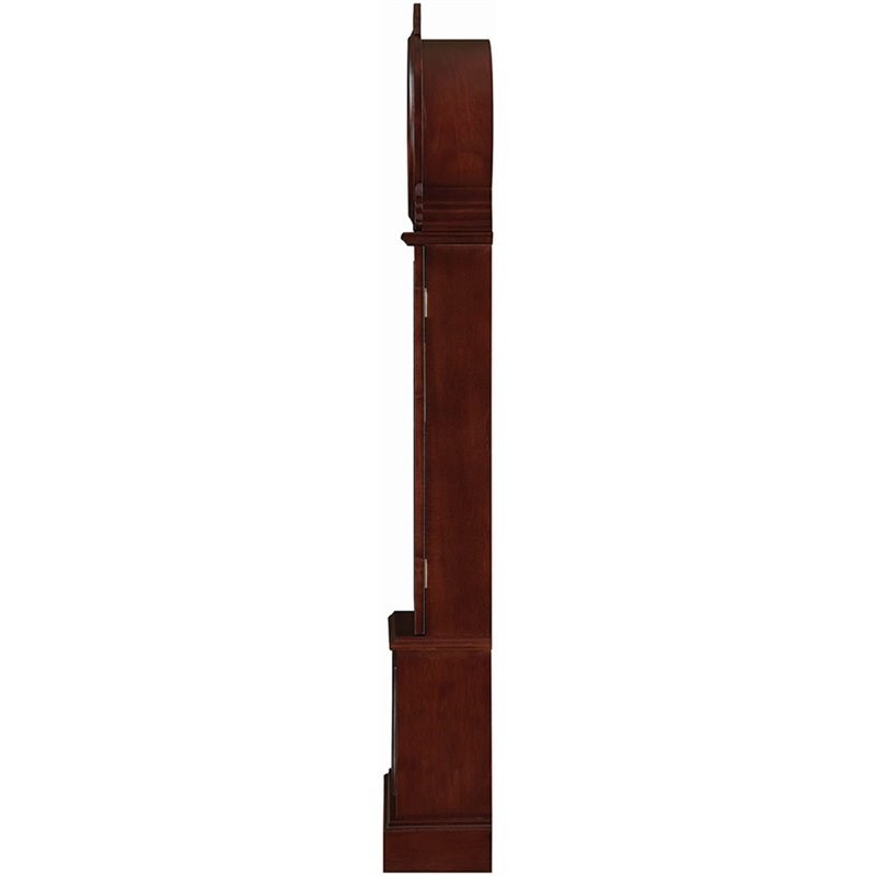 Coaster Grandfather Clock with Chime in Reddish Brown | Homesquare