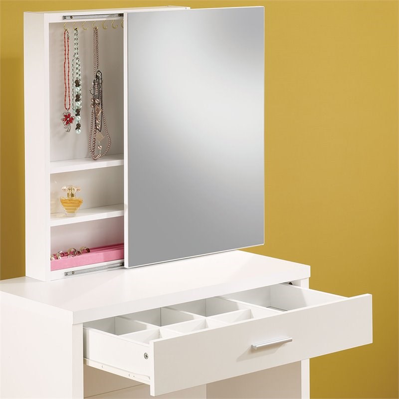 Coaster Home Furnishings 2-piece Vanity Set with Hidden Mirror Storage and Lift 