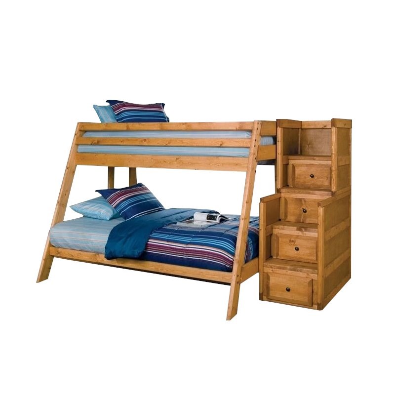 Coaster Wrangle Hill Twin Over Full Bunk Bed With Stairs In Amber Wash Homesquare Coaster Wrangle Hill Twin Over Full, Coaster Furniture Bunk Bed Reviews