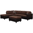 Coaster Mallory Reversible Tufted Fabric Sectional in Chocolate