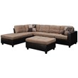 Coaster Mallory Reversible Sectional in Tan and Chocolate