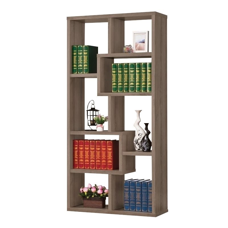 Coaster Casual Bookcase in Weathered Gray