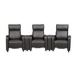Coaster Toohey Push Back Home Theatre Recliner with Cupholders in Black