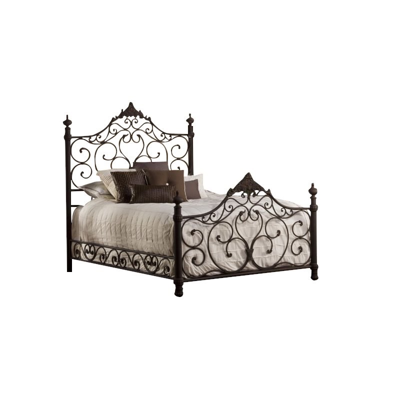 Hillsdale Baremore Queen Poster Bed in Antique Brown
